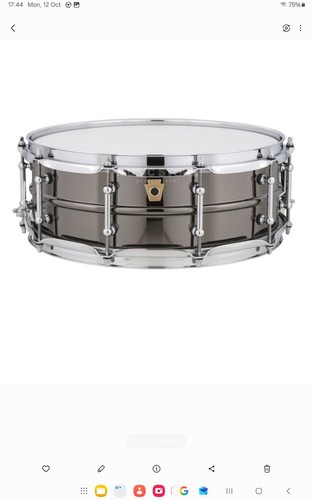 Ludwig black beauty snare drum - black,